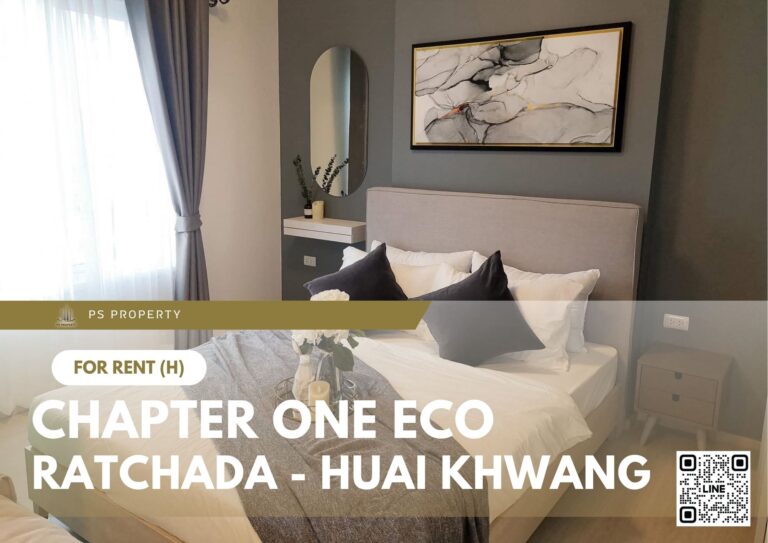 PS76712 – Condo Near MRT HUAIKHWANG Station For Rent , One bedroom unit at Chapter One Eco Ratchada – Huai Khwang
