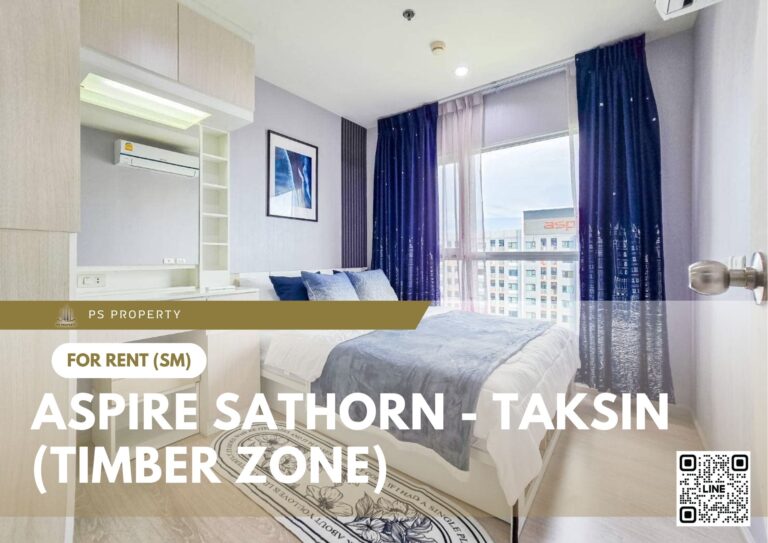 PS62643 – Condo Near BTS Wutthakat Station For Rent , One bedroom unit at Aspire Sathorn – Taksin (Timber Zone)
