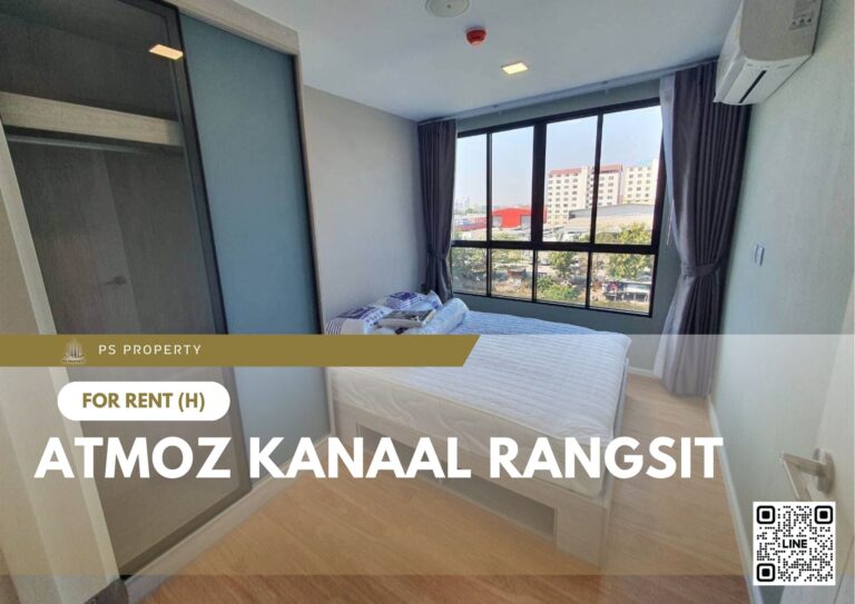 PS62176 – Condo Near SRT Rangsit Station For Rent , One bedroom unit at Atmoz Kanaal Rangsit