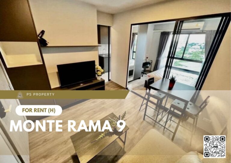 PS65463 – Condo Near ARL Ramkhamhaeng Station For Rent , One bedroom unit at Monte Rama 9