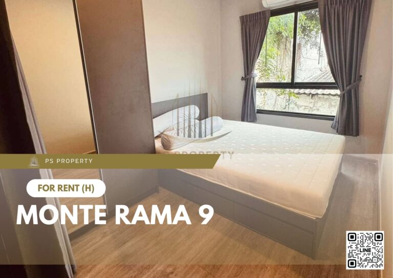 PS53172 – Condo Near ARL Ramkhamhaeng Station For Rent , One bedroom unit at Monte Rama 9