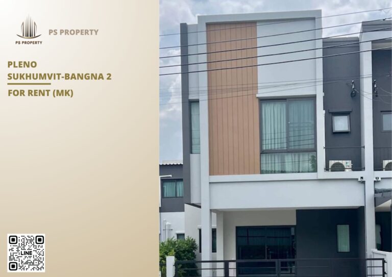 PS70871 – House Near BTS Bang na Station For Rent , at Pleno Sukhumvit-Bangna 2