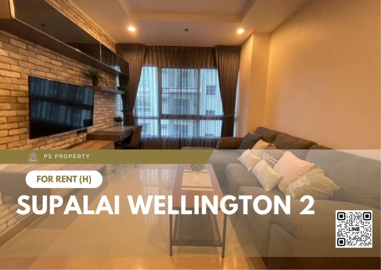 PS74560 – Condo Near MRT Thailand Cultural Centre Station For Rent , One bedroom unit at Supalai Wellington 2