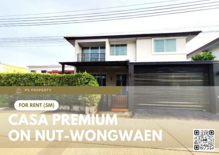 PS77843 – House Near BTS Udom Suk Station For Rent , at Casa Premium On Nut-Wongwaen