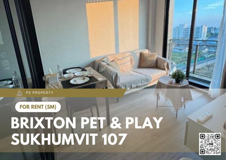 PS75813 – Condo Near BTS Bearing Station For Rent , One bedroom unit at BRIXTON Pet & Play Sukhumvit 107