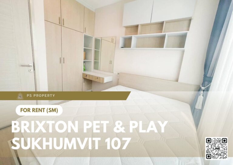 PS60614 – Condo Near BTS Bearing Station For Rent , One bedroom unit at BRIXTON Pet & Play Sukhumvit 107