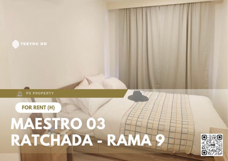PS78831 – Condo Near MRT Phra Ram 9 Station For Rent , One bedroom unit at Maestro 03 Ratchada – Rama 9