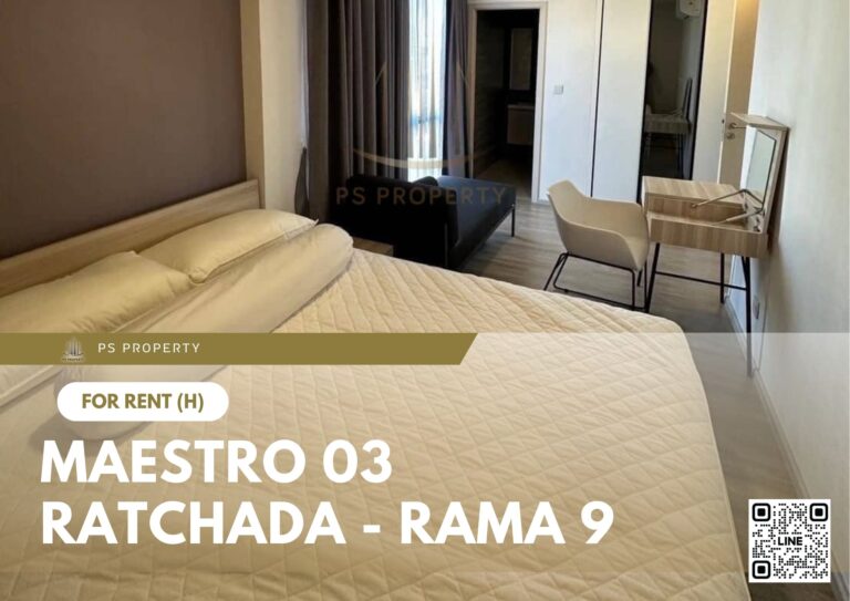 PS11631 – Condo Near MRT Phra Ram 9 Station For Rent , Two bedroom unit at Maestro 03 Ratchada – Rama 9