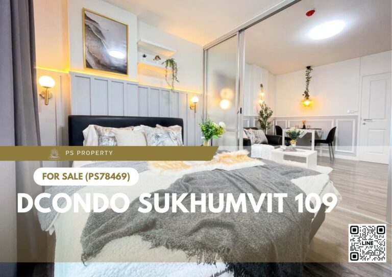 PS78469 – Condo Near BTS Bearing Station For Sale , One bedroom unit at dcondo Sukhumvit 109