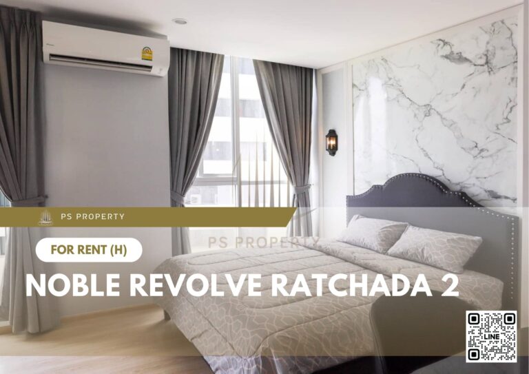 PS35388 – Condo Near MRT Thailand Cultural Centre Station For Rent , Two bedroom unit at Noble Revolve Ratchada 2