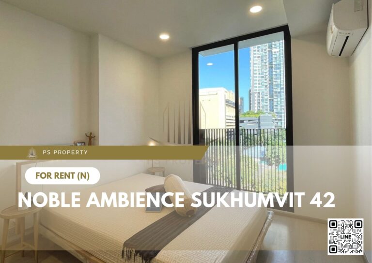 PS45231 – Condo Near BTS Ekkamai Station For Rent , One bedroom unit at Noble Ambience Sukhumvit 42