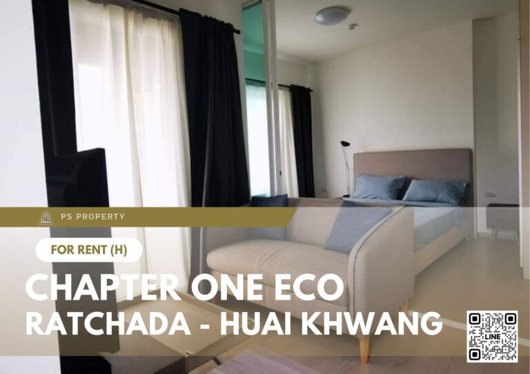PS80119 – Condo Near MRT HUAIKHWANG Station For Rent , One bedroom unit at Chapter One Eco Ratchada – Huai Khwang