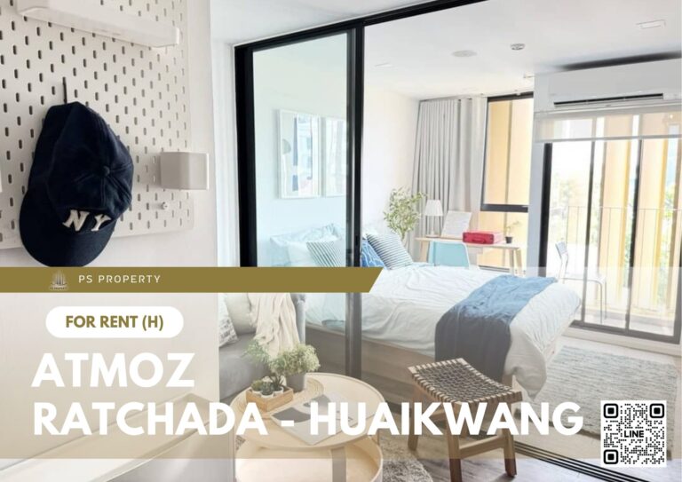 PS64042 – Condo Near MRT Huai Khwang Station For Rent , One bedroom unit at Atmoz Ratchada – Huaikwang
