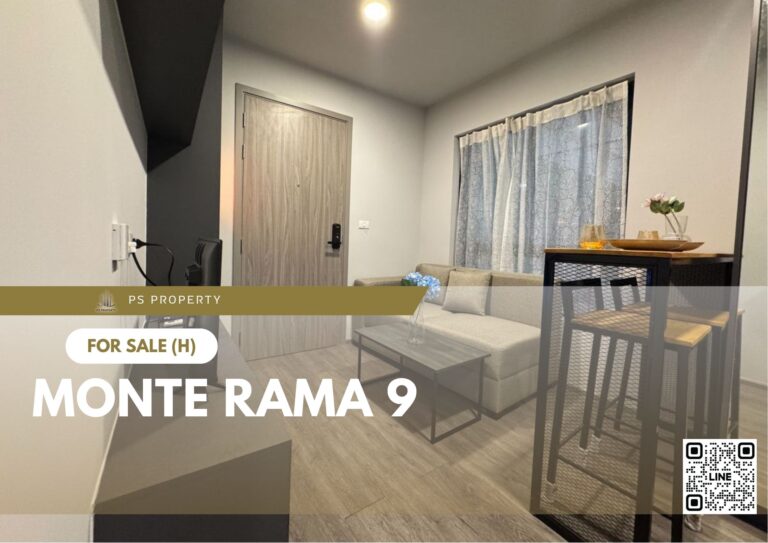 PS81601 – Condo Near ARL Ramkhamhaeng Station For Sale , One bedroom unit at Monte Rama 9