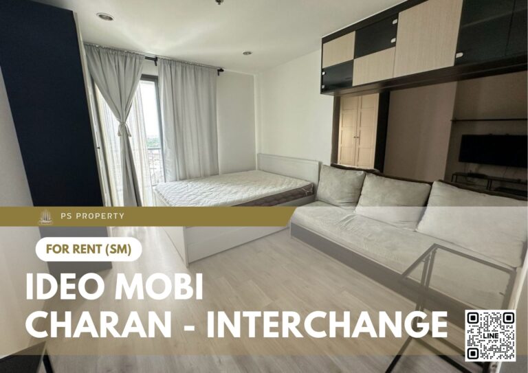 PS79035 – Condo Near MRT Bang Khun Non Station For Rent , One bedroom unit at IDEO Mobi Charan – Interchange