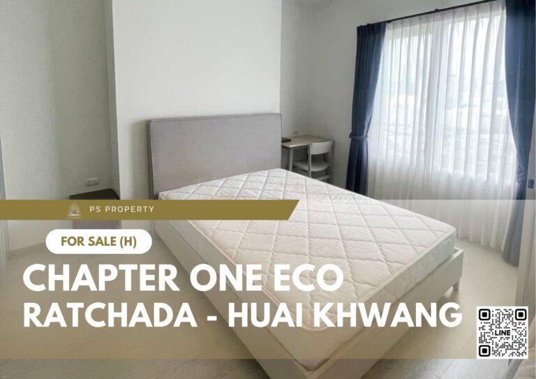 PS81625 – Condo Near MRT HUAIKHWANG Station For Sale , One bedroom unit at Chapter One Eco Ratchada – Huai Khwang
