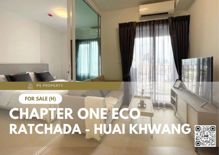 PS81564 – Condo Near MRT HUAIKHWANG Station For Sale , One bedroom unit at Chapter One Eco Ratchada – Huai Khwang