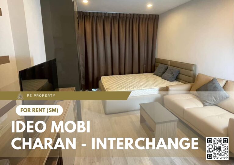 PS70642 – Condo Near MRT Bang Khun Non Station For Rent , One bedroom unit at IDEO Mobi Charan – Interchange