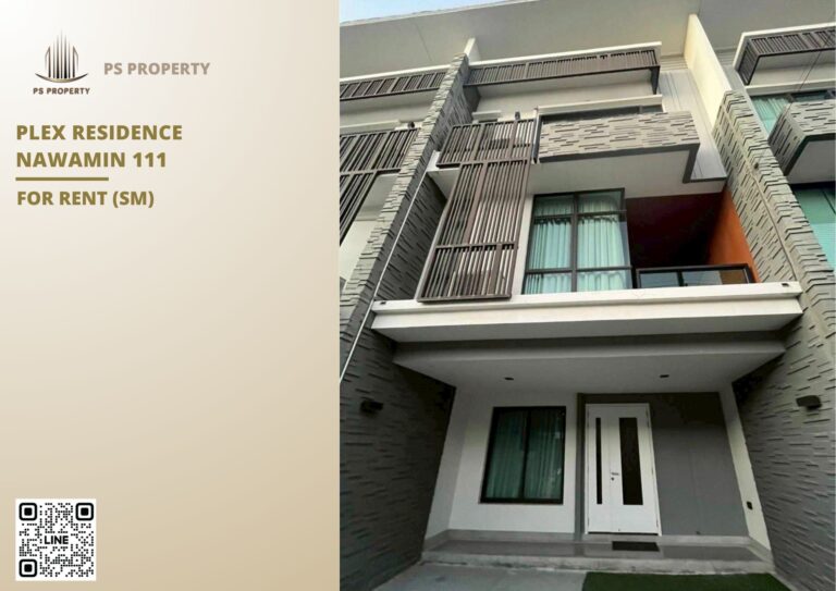 PS81842 – House Near MRT Khu Bon Station For Rent , at Plex Residence Nawamin 111