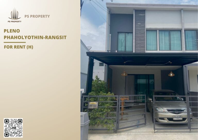 PS78644 – House Near SRT Rangsit Station For Rent , at Pleno Phaholyothin-Rangsit