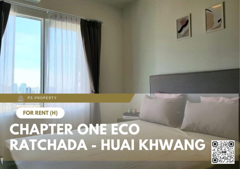 PS82128 – Condo Near MRT HUAIKHWANG Station For Rent , One bedroom unit at Chapter One Eco Ratchada – Huai Khwang