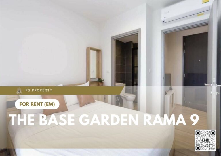 PS83455 – Condo Near ARL Ramkhamhaeng Station For Rent , One bedroom unit at The Base Garden Rama 9
