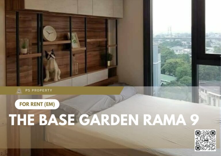 PS83463 – Condo Near ARL Ramkhamhaeng Station For Rent , One bedroom unit at The Base Garden Rama 9