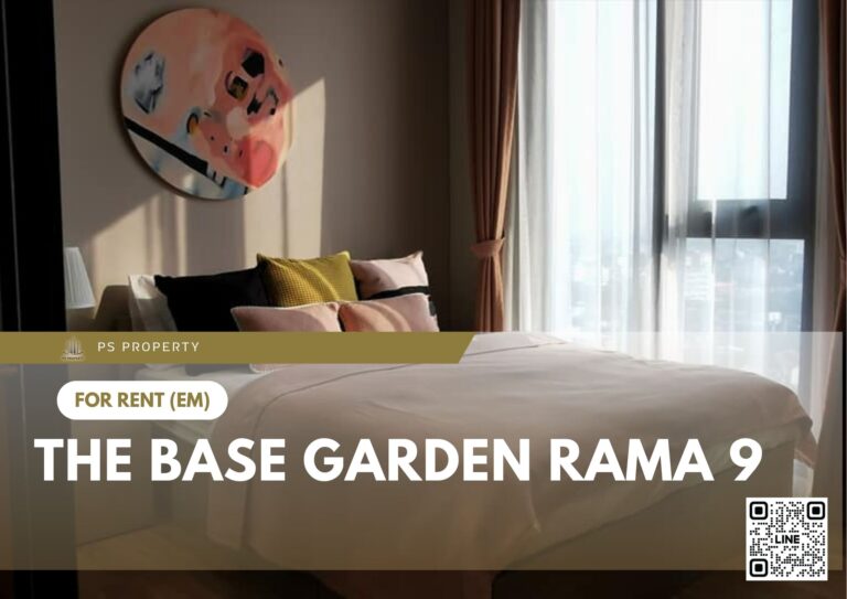 PS83475 – Condo Near ARL Ramkhamhaeng Station For Rent , One bedroom unit at The Base Garden Rama 9