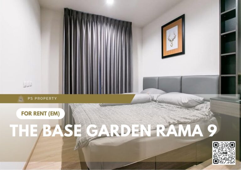 PS83553 – Condo Near ARL Ramkhamhaeng Station For Rent , One bedroom unit at The Base Garden Rama 9