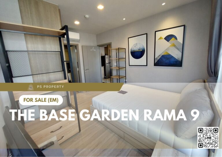 PS83496 – Condo Near ARL Ramkhamhaeng Station For Sale , One bedroom unit at The Base Garden Rama 9