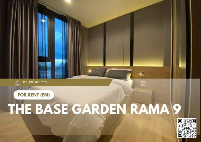 PS83520 – Condo Near ARL Ramkhamhaeng Station For Rent , One bedroom unit at The Base Garden Rama 9