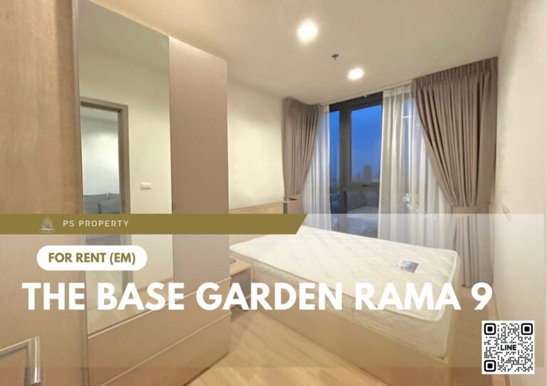 PS83542 – Condo Near ARL Ramkhamhaeng Station For Rent , One bedroom unit at The Base Garden Rama 9