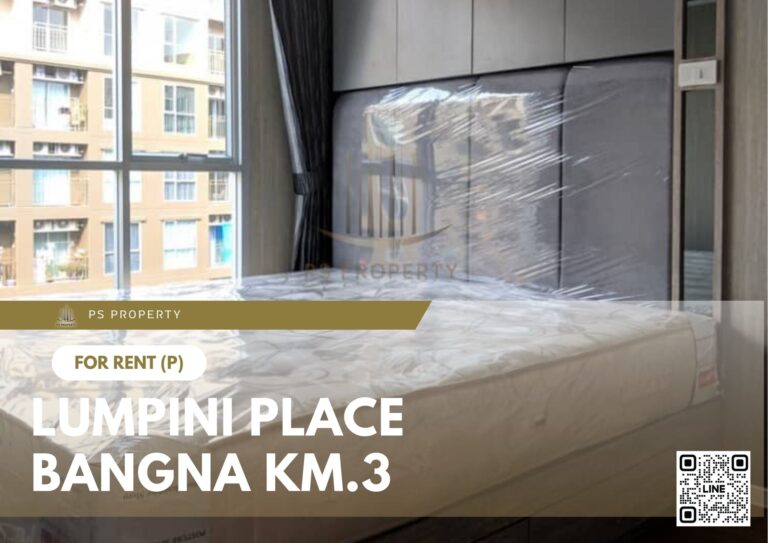 PS12724 – Condo Near MRT Si Udom Station For Rent , One bedroom unit at Lumpini Place Bangna Km.3