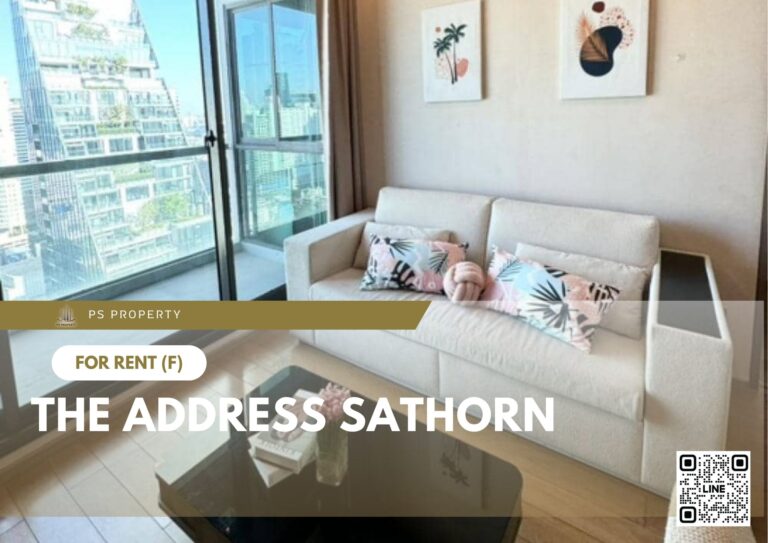 PS75623 – Condo Near BTS Surasak Station For Rent , Two bedroom unit at The Address Sathorn