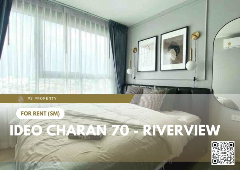PS81931 – Condo Near MRT Bang Phlat Station For Rent , One bedroom unit at IDEO Charan 70 – Riverview