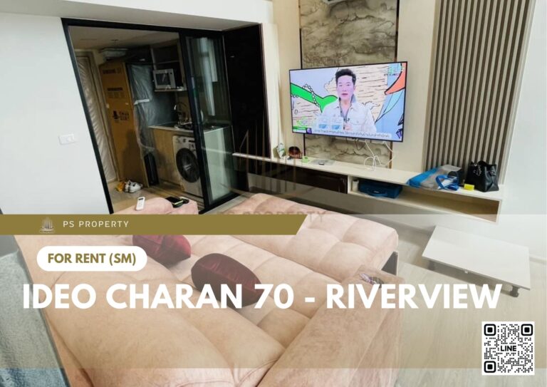 PS29195 – Condo Near MRT Bang Phlat Station For Rent , One bedroom unit at IDEO Charan 70 – Riverview