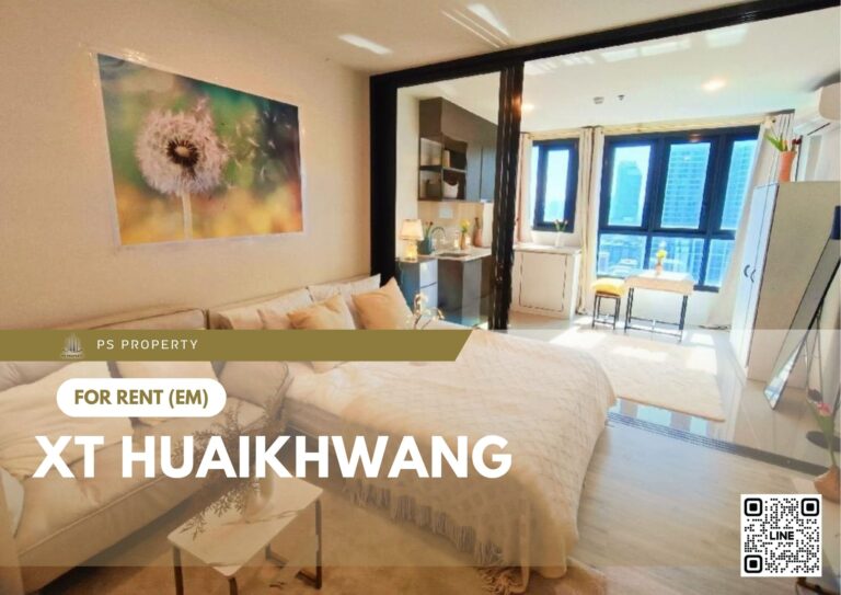 PS86600 – Condo Near MRT HUAIKHWANG Station For Rent , One bedroom unit at XT HUAIKHWANG
