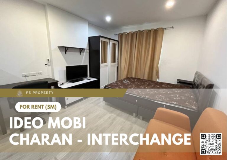 PS87378 – Condo Near MRT Bang Khun Non Station For Rent , One bedroom unit at IDEO Mobi Charan – Interchange