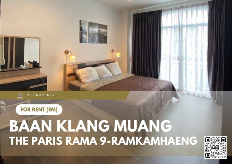 PS81956 – House Near MRT Si Kritha Station For Rent , at Baan Klang Muang The Paris Rama 9-Ramkamhaeng