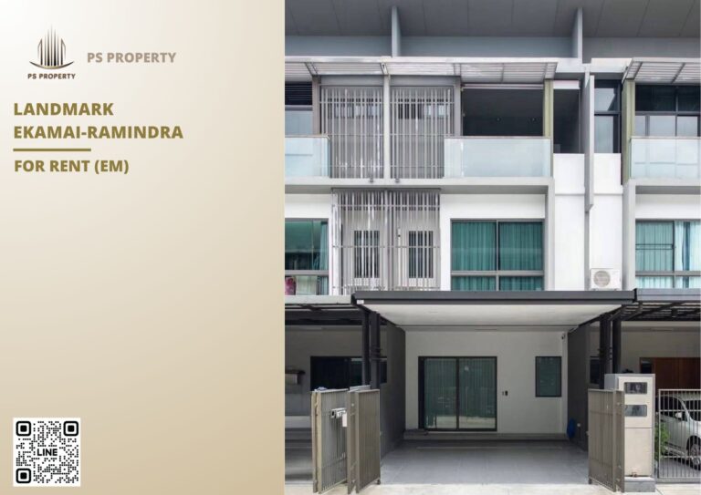 PS82962 – House Near MRT Vacharaphol Station For Rent , at Landmark Ekamai-Ramindra