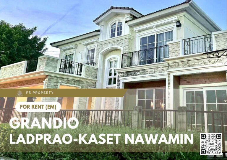 PS83374 – House Near MRT Outer Ring Road-Ram Inthra Station For Rent , at Grandio Ladprao-Kaset Nawamin