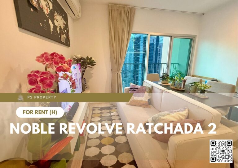 PS87401 – Condo Near MRT Thailand Cultural Centre Station For Rent , Two bedroom unit at Noble Revolve Ratchada 2
