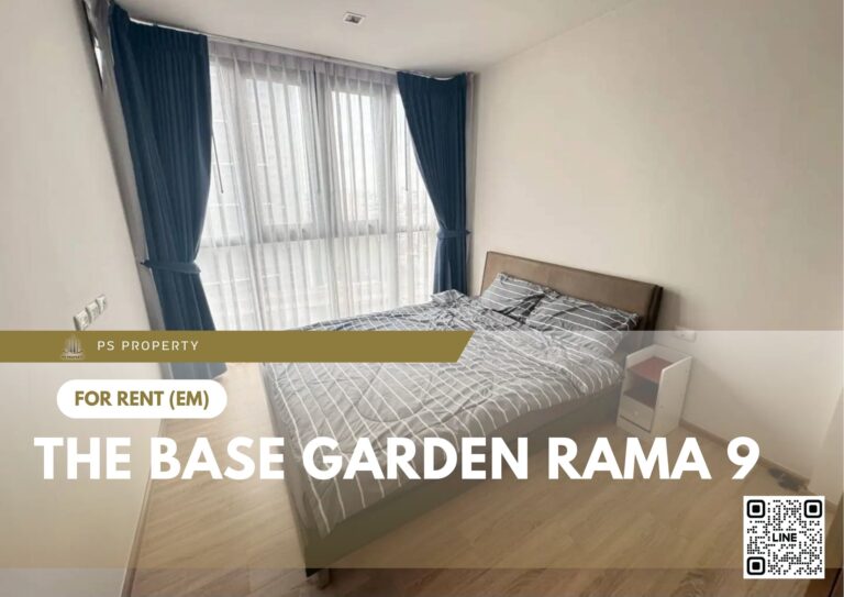 PS84455 – Condo Near ARL Ramkhamhaeng Station For Rent , One bedroom unit at The Base Garden Rama 9