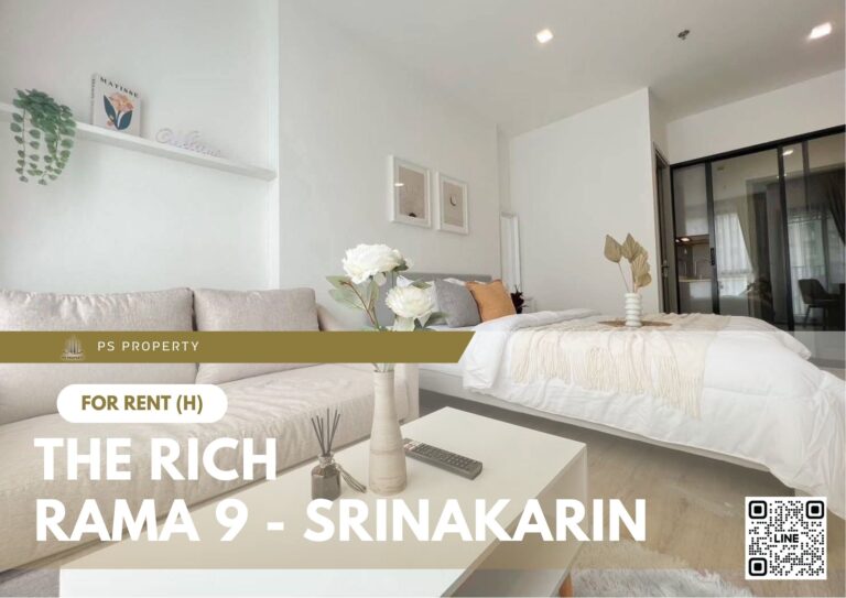 PS85891 – Condo Near MRT Hua Mak Station For Rent , One bedroom unit at The Rich Rama 9 – Srinakarin