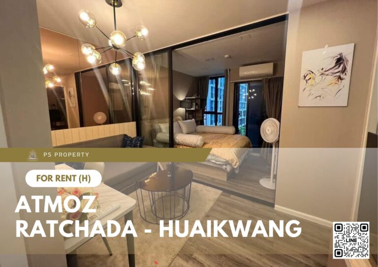 PS90987 – Condo Near MRT Huai Khwang Station For Rent , Two bedroom unit at Atmoz Ratchada – Huaikwang