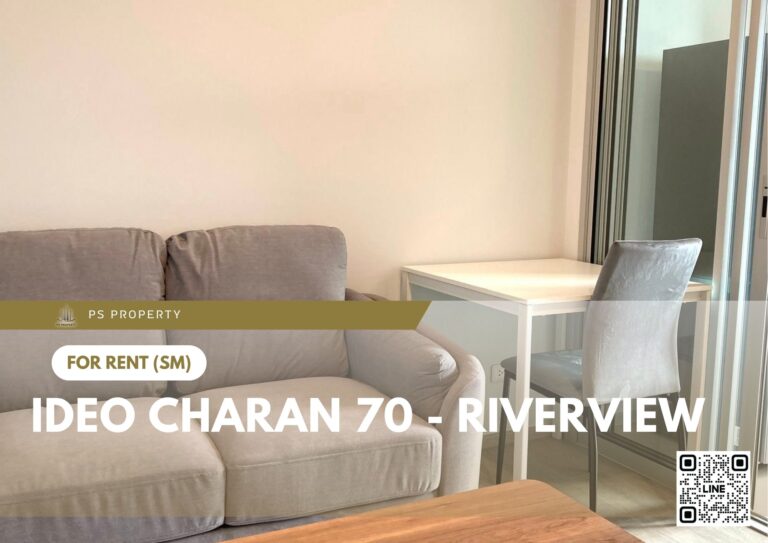 PS91219 – Condo Near MRT Bang Phlat Station For Rent , One bedroom unit at IDEO Charan 70 – Riverview