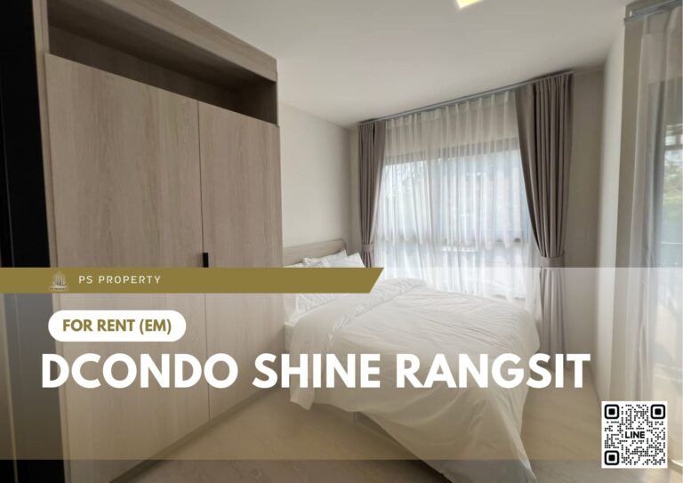 PS59105 – Condo Near SRT Rangsit Station For Rent , One bedroom unit at dcondo Shine Rangsit
