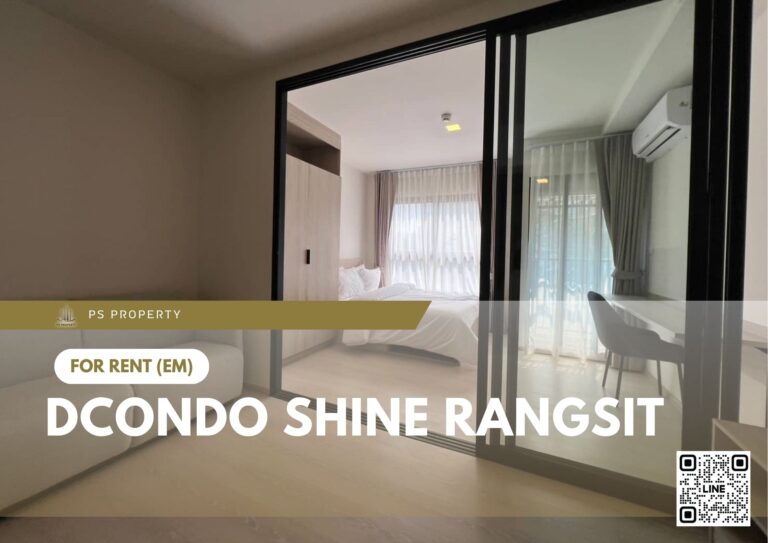 PS59081 – Condo Near SRT Rangsit Station For Rent , One bedroom unit at dcondo Shine Rangsit