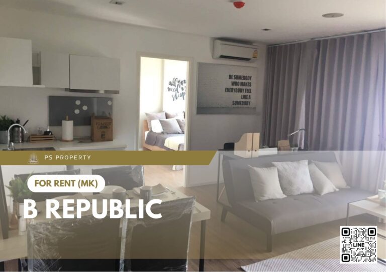 PS94314 – Condo Near BTS Punnawithi Station For Rent , Two bedroom unit at B Republic