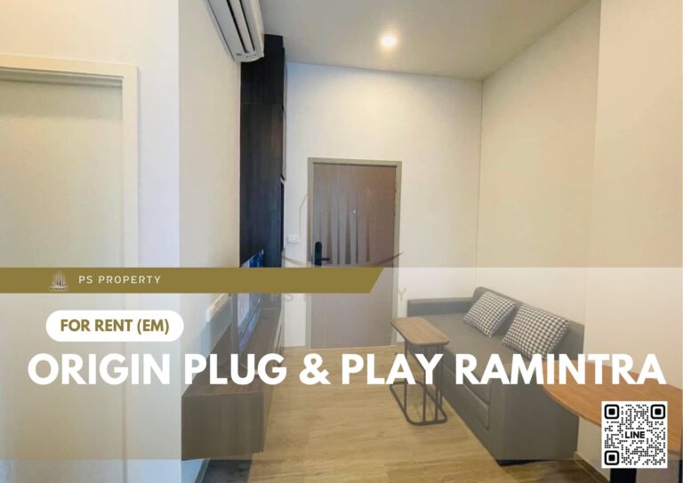 PS25016 – Condo Near MRT Ram Inthra Kor Mor 9 Station For Rent , One bedroom unit at Origin Plug & Play Ramintra